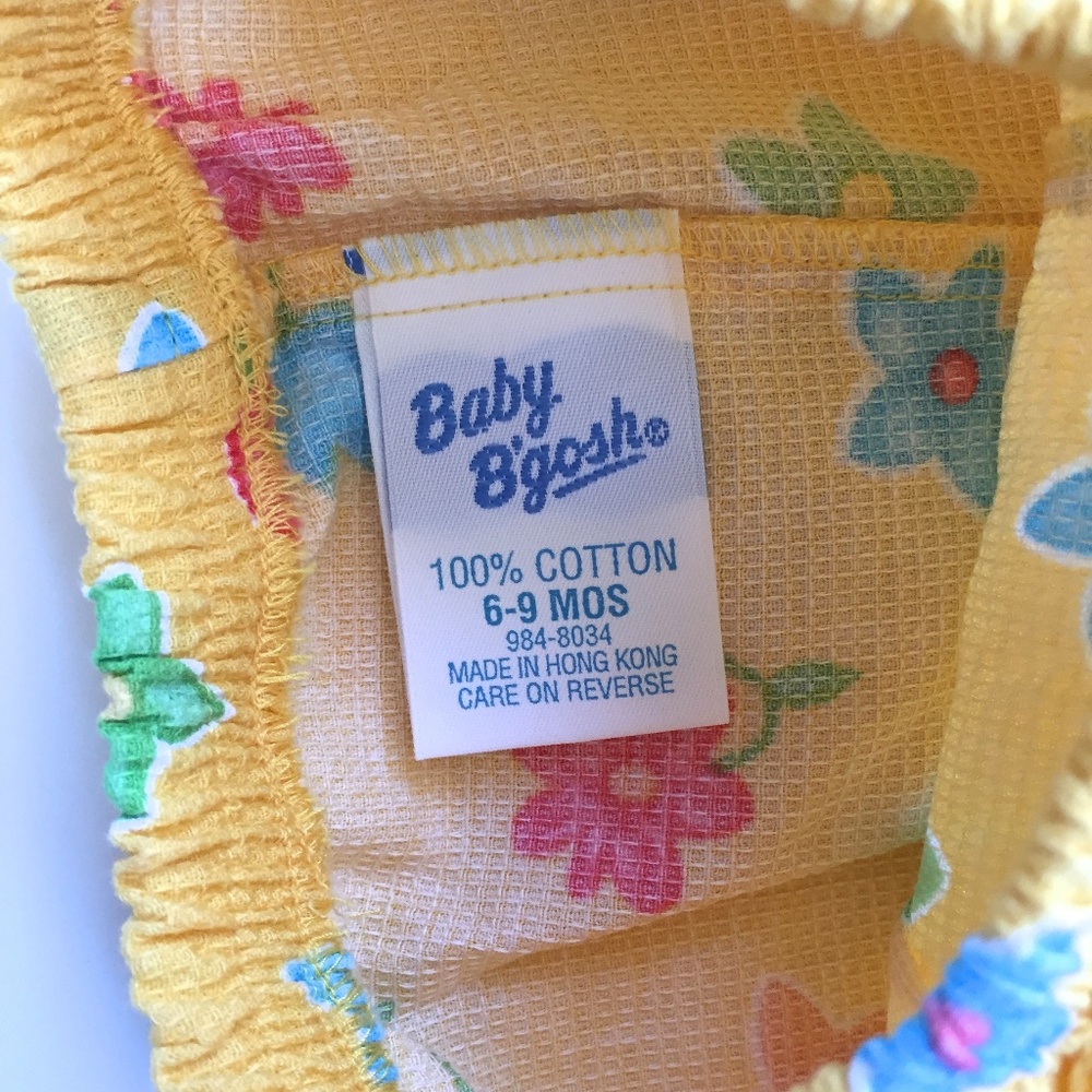 Baby B'Gosh Vintage Yellow Floral Dress NWOT - Picture 7 of 8